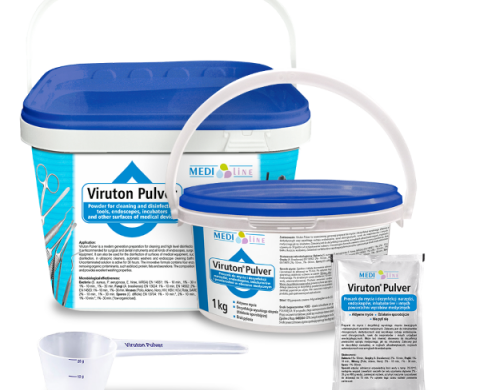 Viruton Pulver - pulbere pentru curățarea și dezinfectarea de nivel înalt a instrumentelor și dispozitivelor medicale